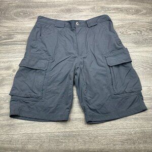 Duluth Cargo Shorts Men' Size Large Gray Nylon Tactical Hiking Tech Gorpcore